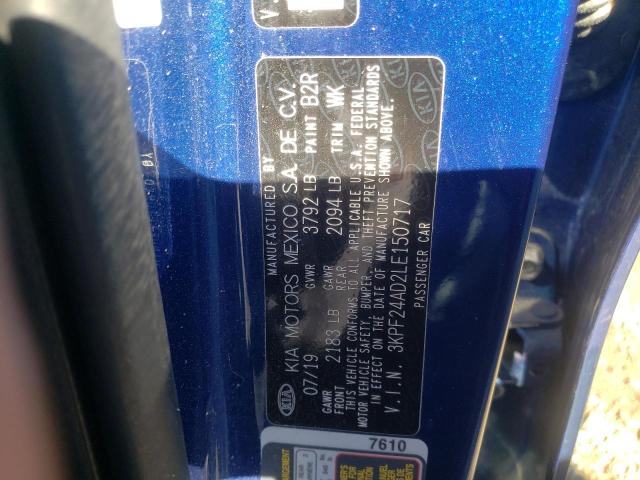 3KPF24AD2LE150717 KIA FORTE FE