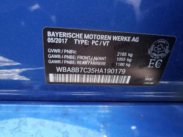 2017 BMW 340 XI WBA8B7C35HA190179