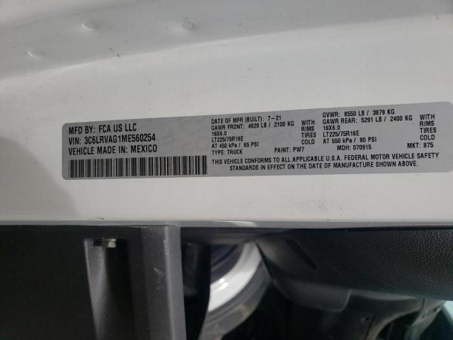 2021 RAM RAM PROMAS 3C6LRVAG1ME560254