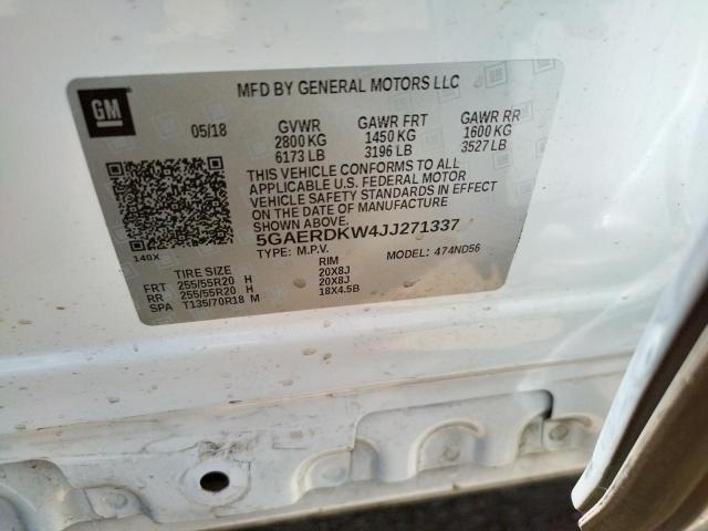 2018 BUICK ENCLAVE AV 5GAERDKW4JJ271337