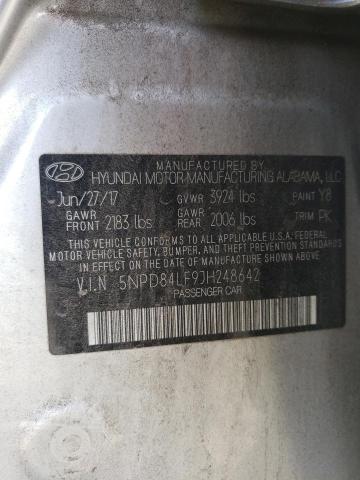 2018 HYUNDAI ELANTRA SE VIN: 5NPD84LF9JH248642