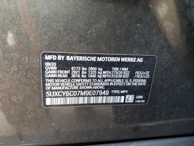 2021 BMW X6 XDRIVE4 5UXCY6C07M9E07949