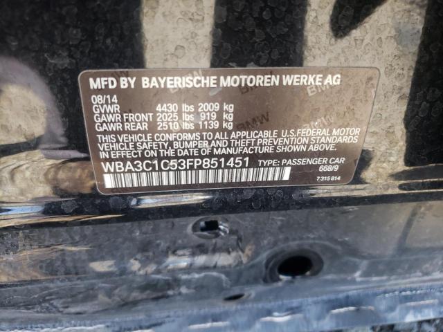 2015 BMW 328I WBA3C1C53FP851451