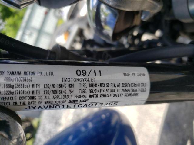2012 YAMAHA XVS950 A JYAVN01E1CA013755