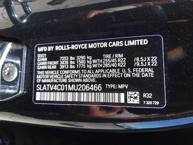 2021 ROLLS-ROYCE CULLINAN SLATV4C01MU206466