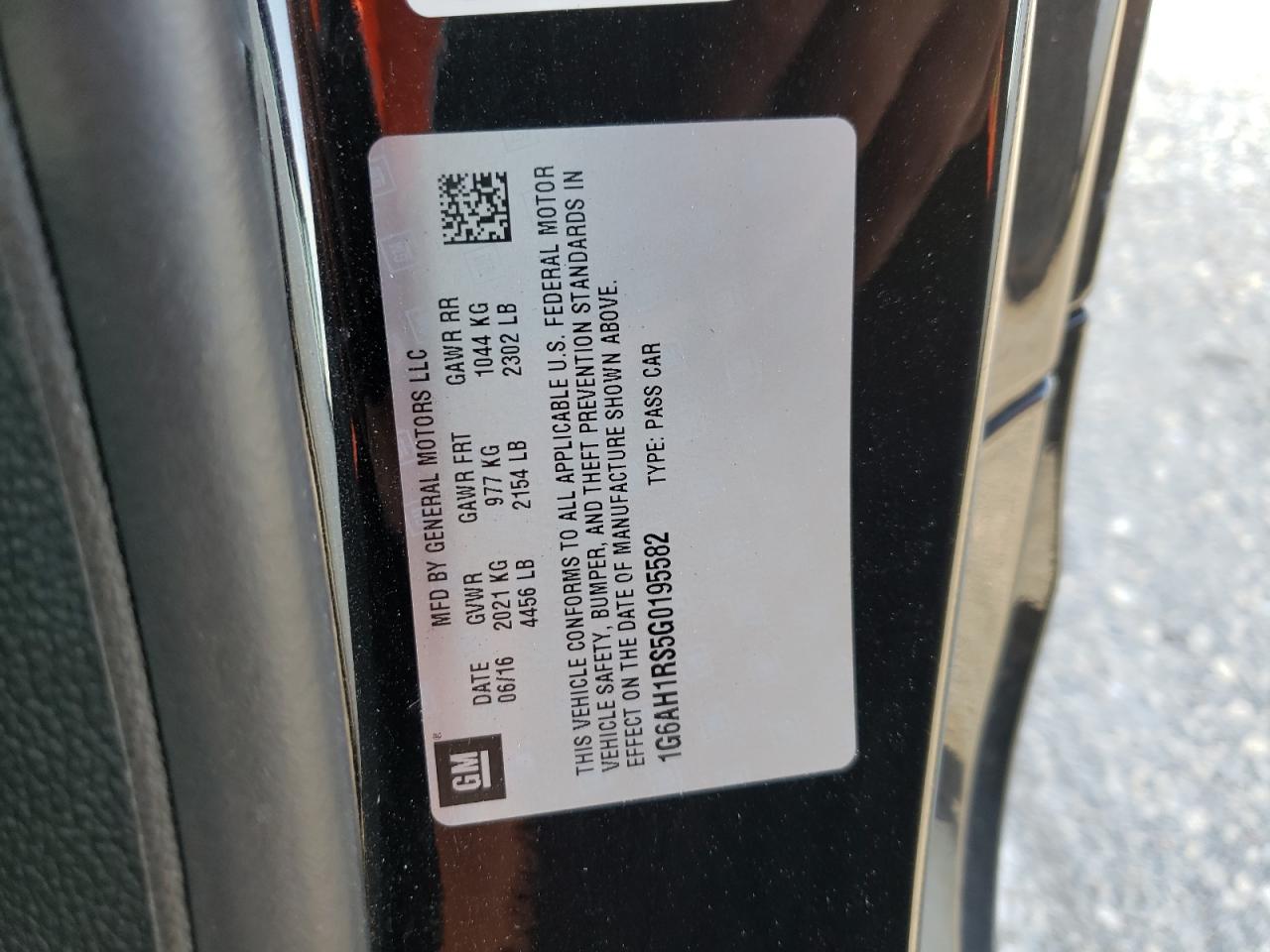 2016 Cadillac Ats Luxury VIN: 1G6AH1RS5G0195582 Lot: 70967033