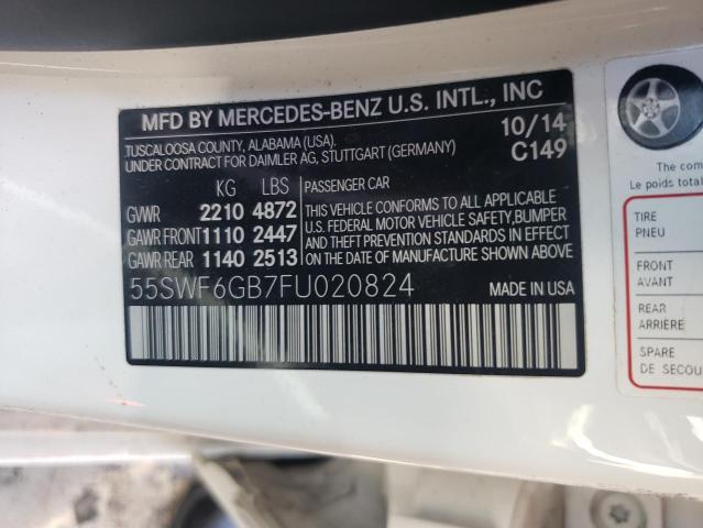 2015 MERCEDES-BENZ C 400 4MAT 55SWF6GB7FU020824
