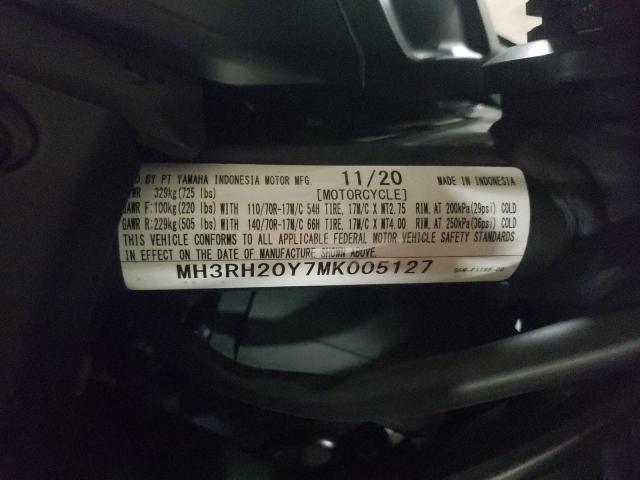 2021 YAMAHA MT-03 MH3RH20Y7MK005127