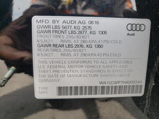 2017 AUDI SQ5 PREMIU WA1CCAFP7HA009244