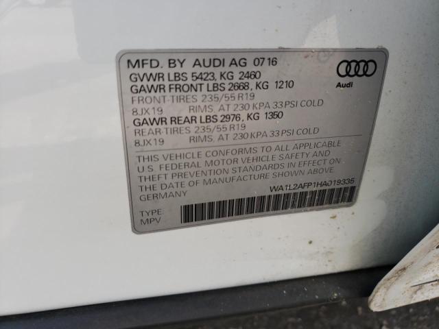 VIN WA1L2AFP1HA019335 2017 Audi Q5, Premium Plus no.10