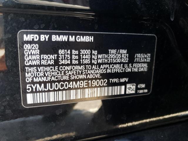 2021 BMW X5 M 5YMJU0C04M9E19002