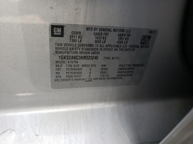 2017 GMC YUKON SLE 1GKS2AKC3HR320246