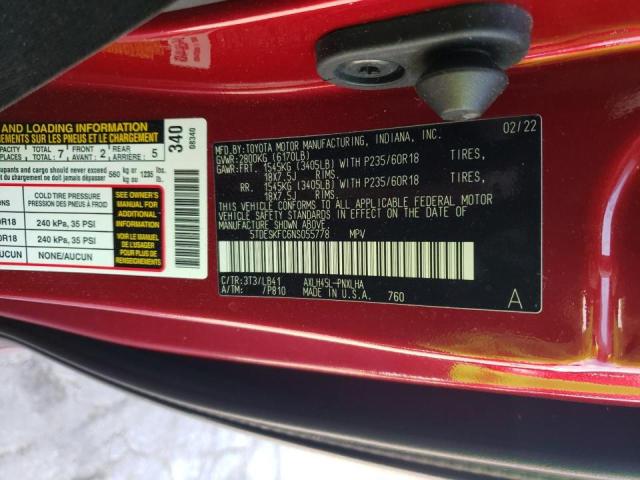 2022 TOYOTA SIENNA LIM 5TDESKFC6NS055778