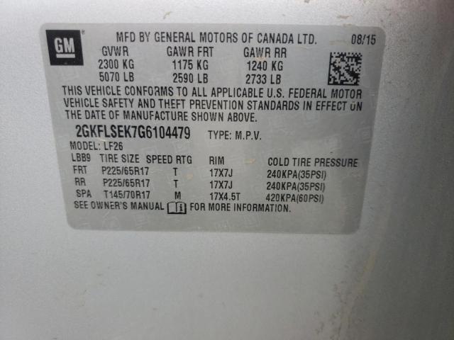 2016 GMC TERRAIN 2GKFLSEK7G6104479