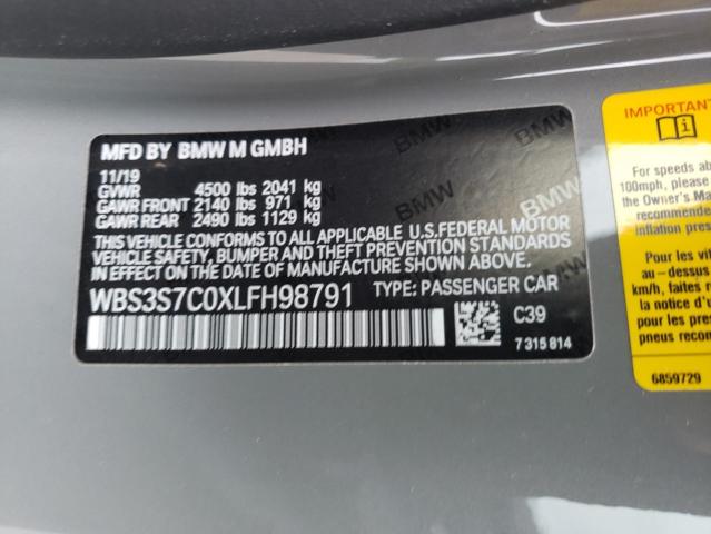 2020 BMW M4 CS WBS3S7C0XLFH98791