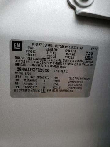 2015 CHEVROLET EQUINOX L 2GNALLEK3F6290457