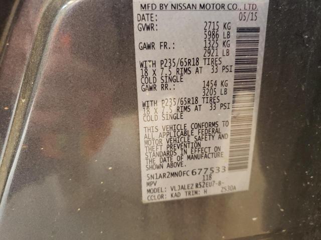 5N1AR2MN0FC677533 Nissan Pathfinder S