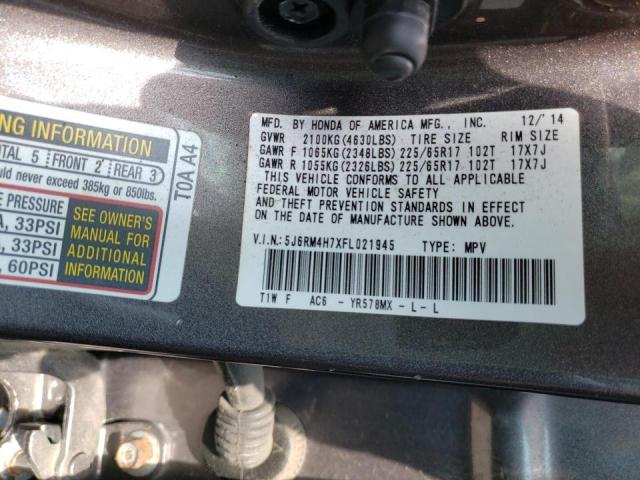 2015 HONDA CRV 5J6RM4H7XFL021945