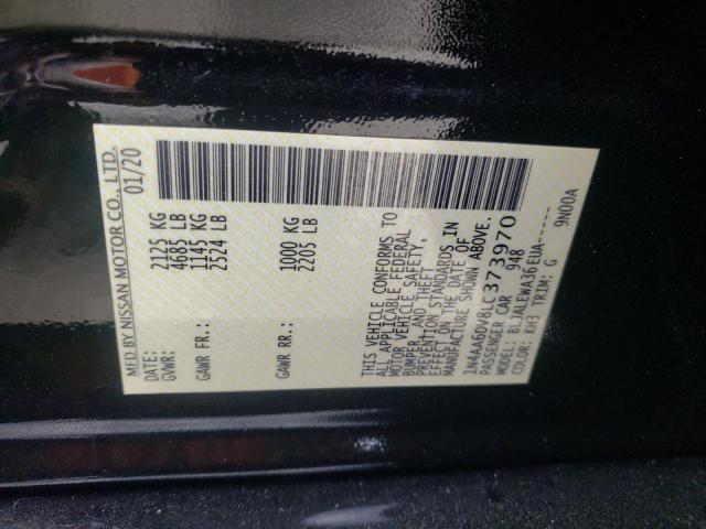 2020 NISSAN MAXIMA SL 1N4AA6DV8LC373970