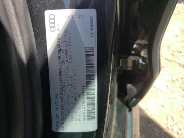 2017 AUDI S6 QUATTRO WAUF2AFC5HN005041