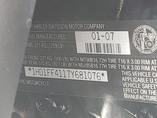 2007 HARLEY-DAVIDSON FLHT CLASS 1HD1FF4117Y681076