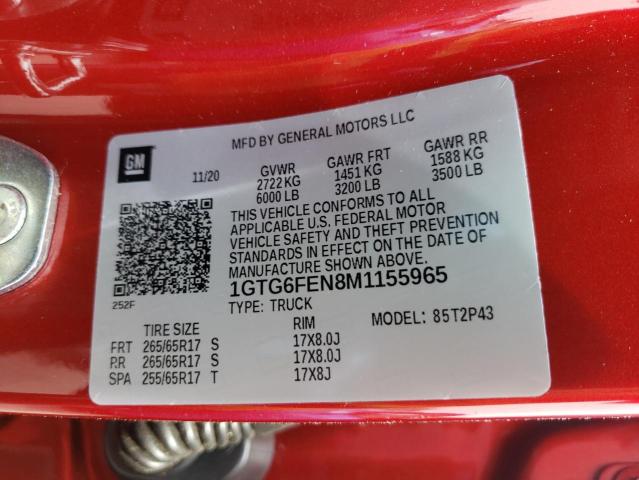 2021 GMC CANYON AT4 1GTG6FEN8M1155965