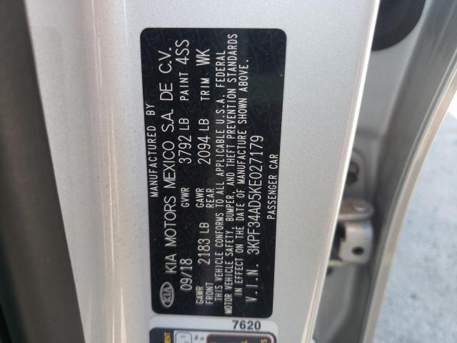 2019 KIA FORTE S 3KPF34AD5KE027179