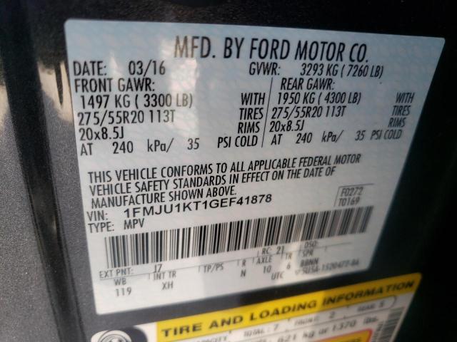 2016 FORD EXPEDITION 1FMJU1KT1GEF41878