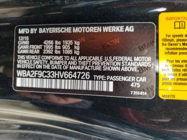 2017 BMW 230I - WBA2F9C33HV664726