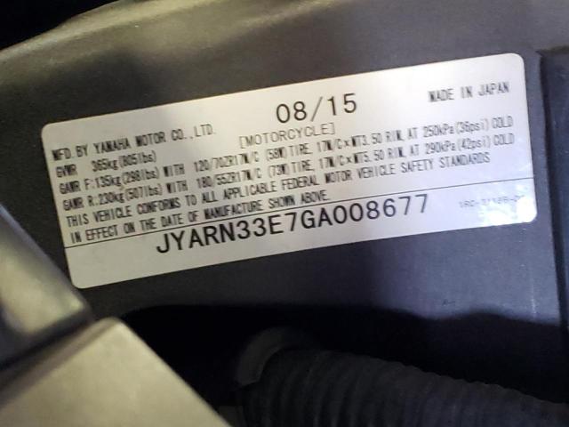 2016 YAMAHA FZ09 JYARN33E7GA008677