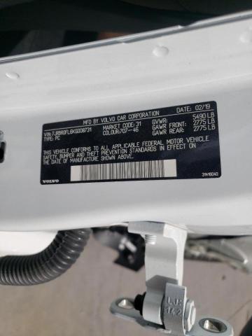 2019 VOLVO S60 T8 INS 7JRBR0FL6KG008731
