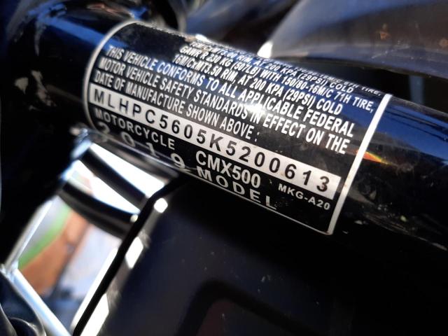 2019 HONDA CMX500 MLHPC5605K5200613