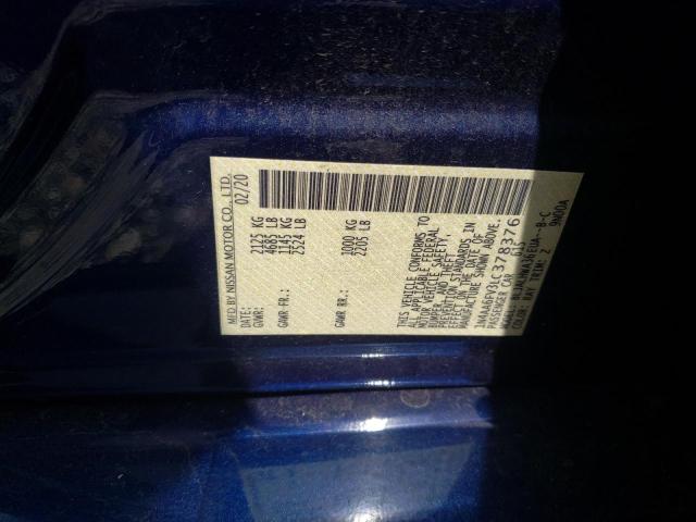 2020 NISSAN MAXIMA PLA 1N4AA6FV3LC378376