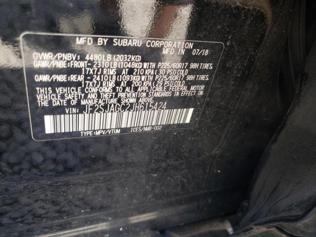 JF2SJAGC2JH615424 Subaru Forester 2.5i Premium
