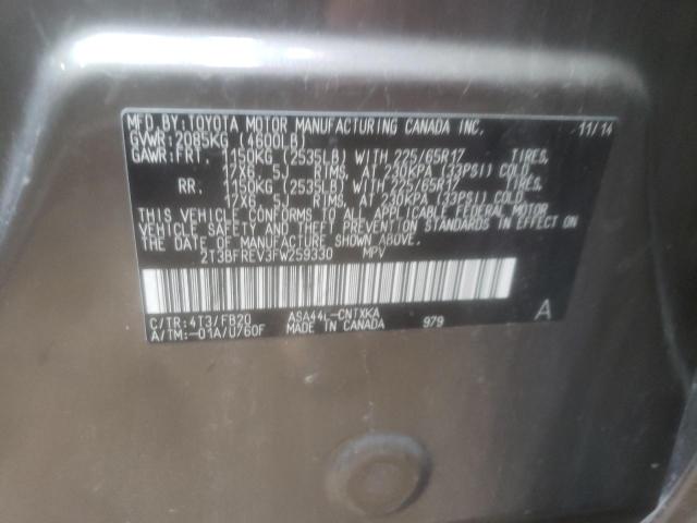 2T3BFREV3FW259330 Toyota RAV4 LE