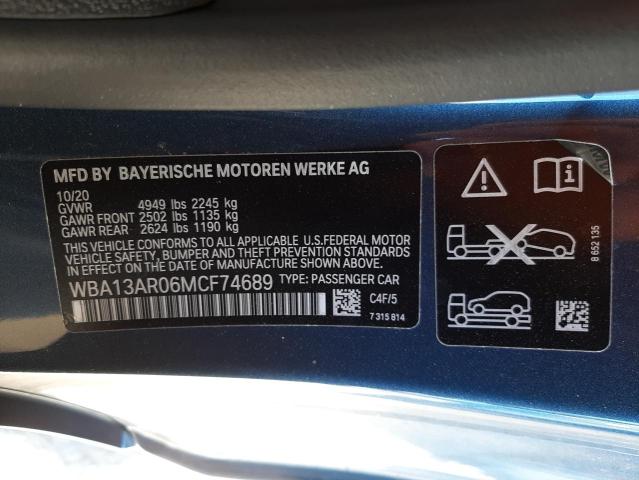 2021 BMW M440XI WBA13AR06MCF74689