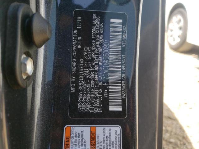 2019 SUBARU BRZ LIMITE JF1ZCAC16K9600907