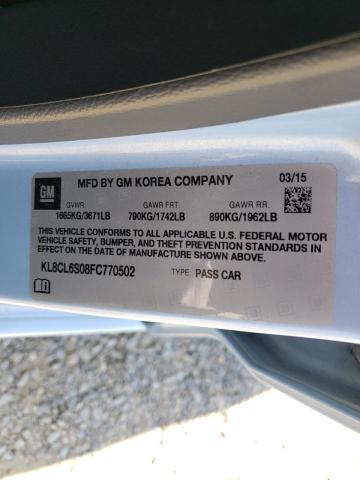 2015 CHEVROLET SPARK EV 2 KL8CL6S08FC770502