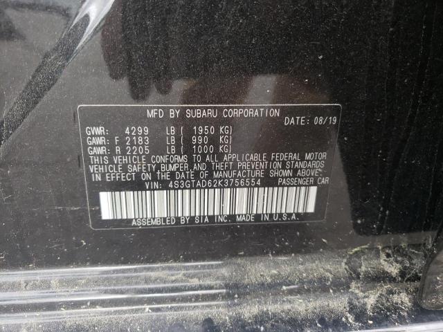 2019 Subaru Impreza Pr 2.0L(VIN: 4S3GTAD62K3756554