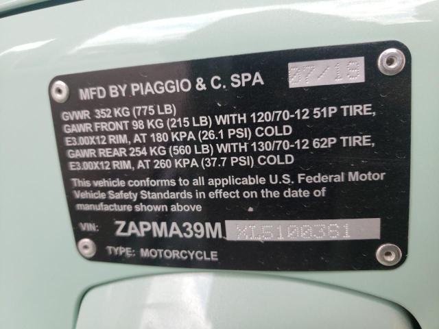 2020 VESPA GTS 300 ZAPMA39MXL5100361