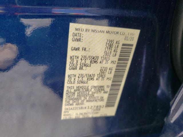 2020 NISSAN MURANO SL 5N1AZ2CS8LN127892