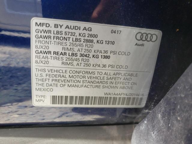 2018 AUDI SQ5 PREMIU WA1A4AFY4J2014415