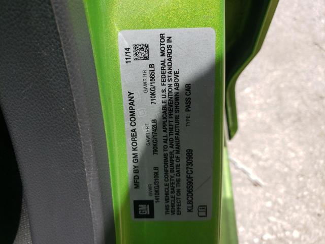 2015 CHEVROLET SPARK KL8CD6S90FC730989
