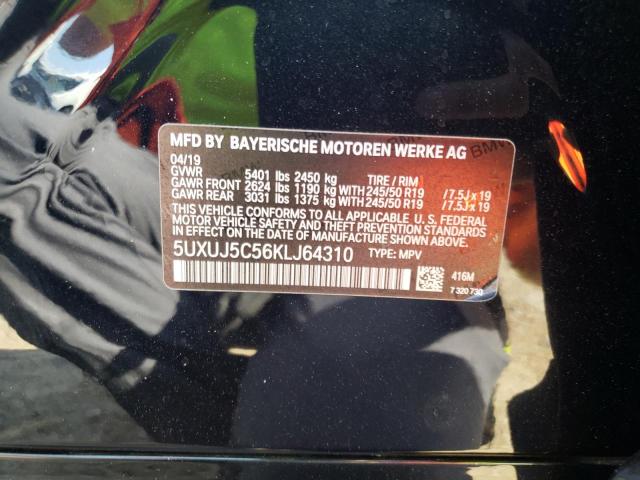 2019 BMW X4 M40I 5UXUJ5C56KLJ64310