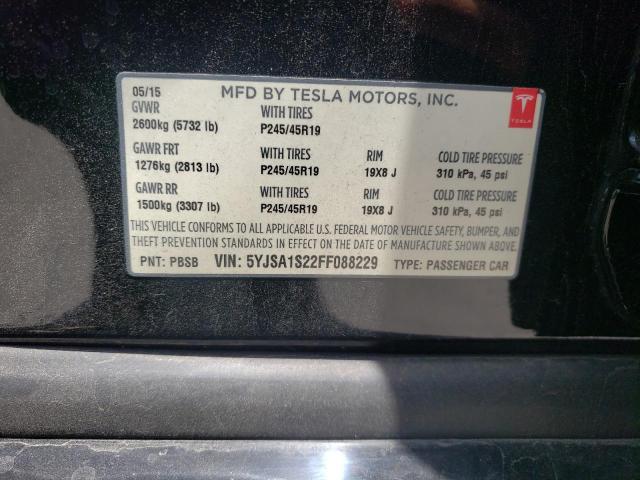 2015 TESLA MODEL S 70 5YJSA1S22FF088229