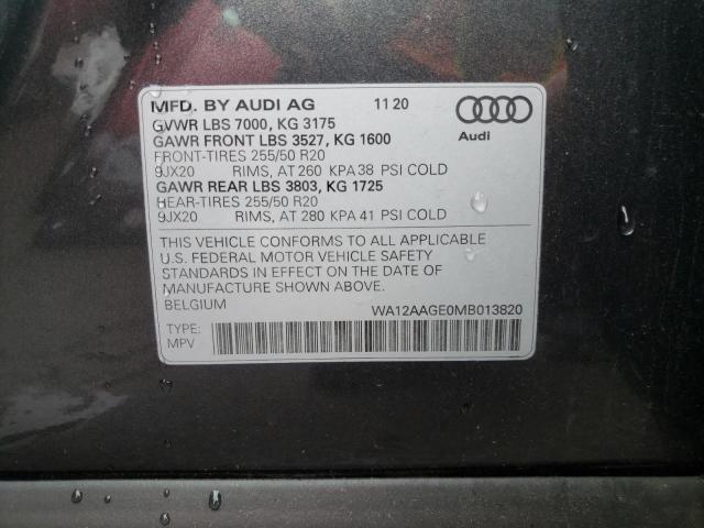 2021 AUDI E-TRON SPO WA12AAGE0MB013820