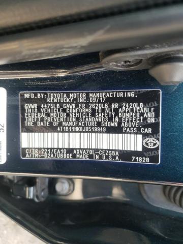 2018 TOYOTA CAMRY L - 4T1B11HK8JU519949