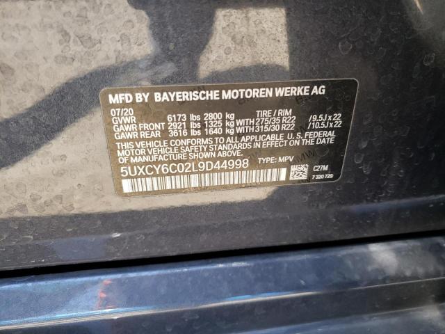 2020 BMW X6 XDRIVE4 5UXCY6C02L9D44998