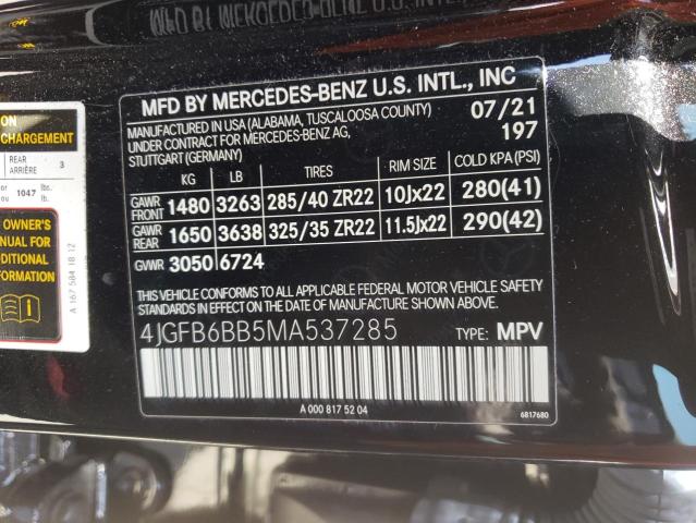 2021 MERCEDES-BENZ GLE AMG 53 4JGFB6BB5MA537285