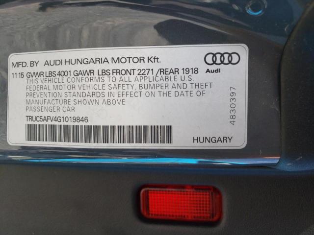 2016 AUDI TT TRUC5AFV4G1019846